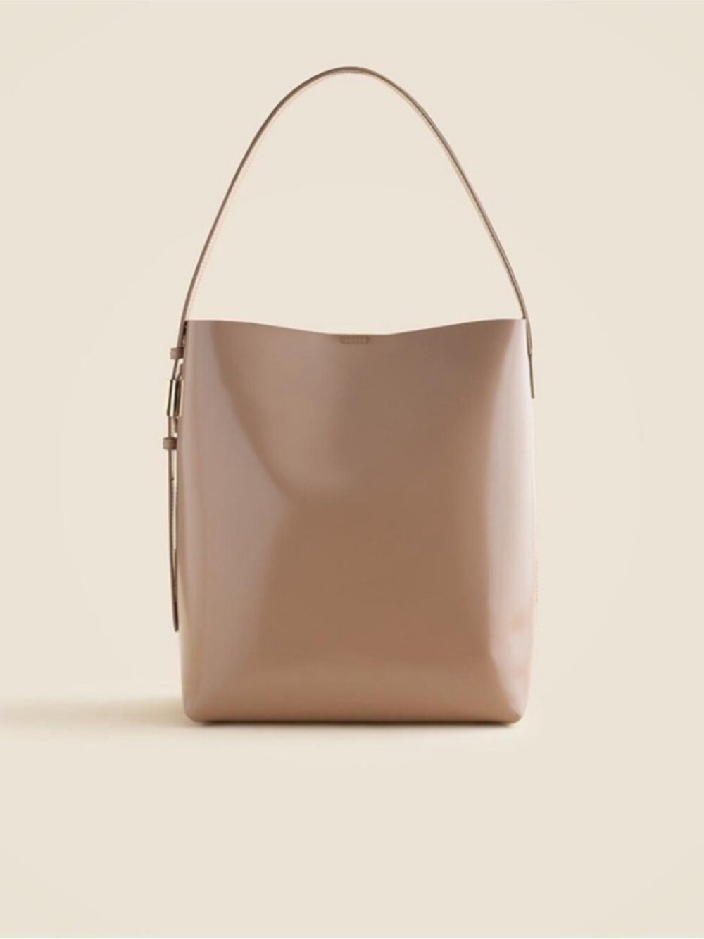 NEW J. Crew Edie Bucket Bag Italian Leather Natural work bag office CB969 $268